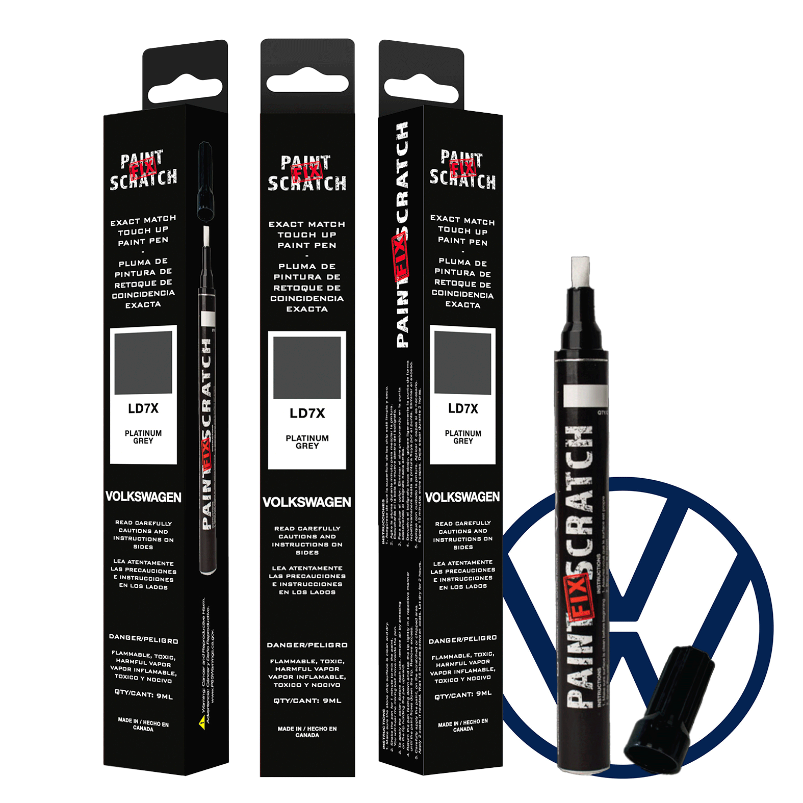 Touch Up Paint - Volkswagen - VW-LD7X Platinum Grey image