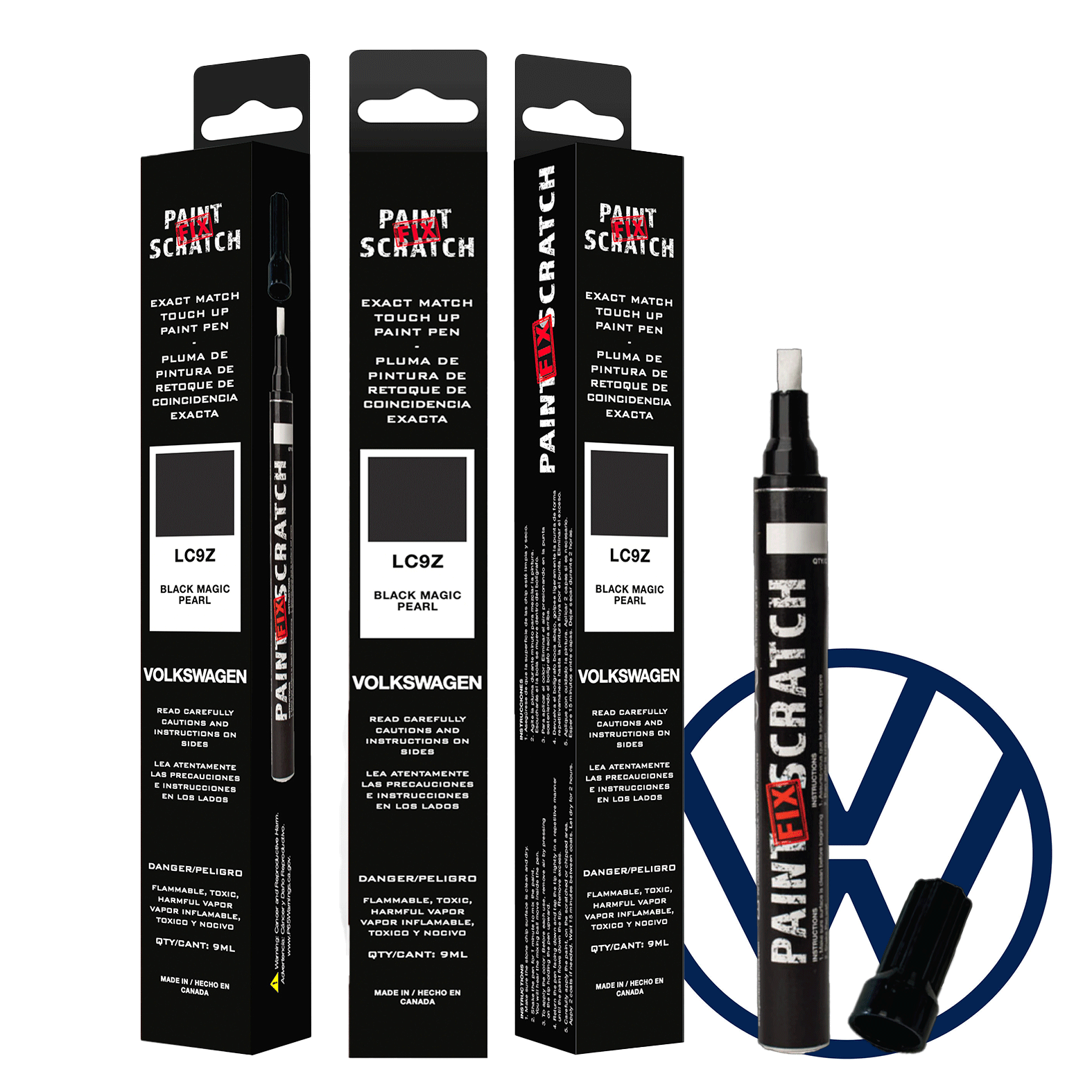 Touch Up Paint - Volkswagen - VW-LC9Z Black Magic Pearl image