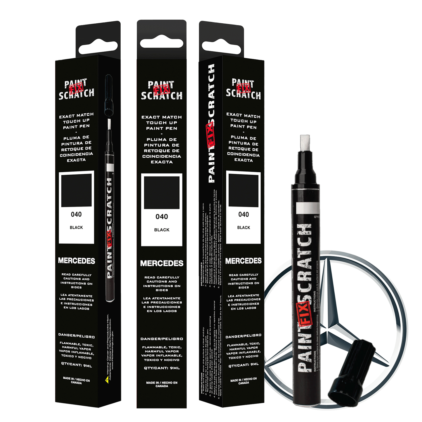 Touch Up Paint - Mercedes - MERECEDES - Black - 040 image