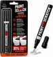 Paint Scratch Fix  universal car paint touch-up pen in retail blister packaging, shown alongside the uncapped black pen with silver tip and a small metal spatula on a white background.