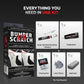 Bumper Scratch Fix kit packaging with components displayed on a black background