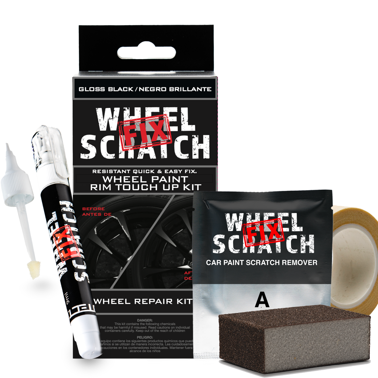 Saving Bundle - Wheel Kit, Car Paint Touch Up Pen, FREE Cleaning Gel